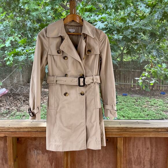J.Crew Factory Jackets & Blazers - J.Crew Factory Women's Classic Tan Belted Trench Coat Size 4